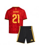 Belgie Timothy Castagne #21 Domácí dres pro děti MS 2026 Krátký Rukáv (+ trenýrky)